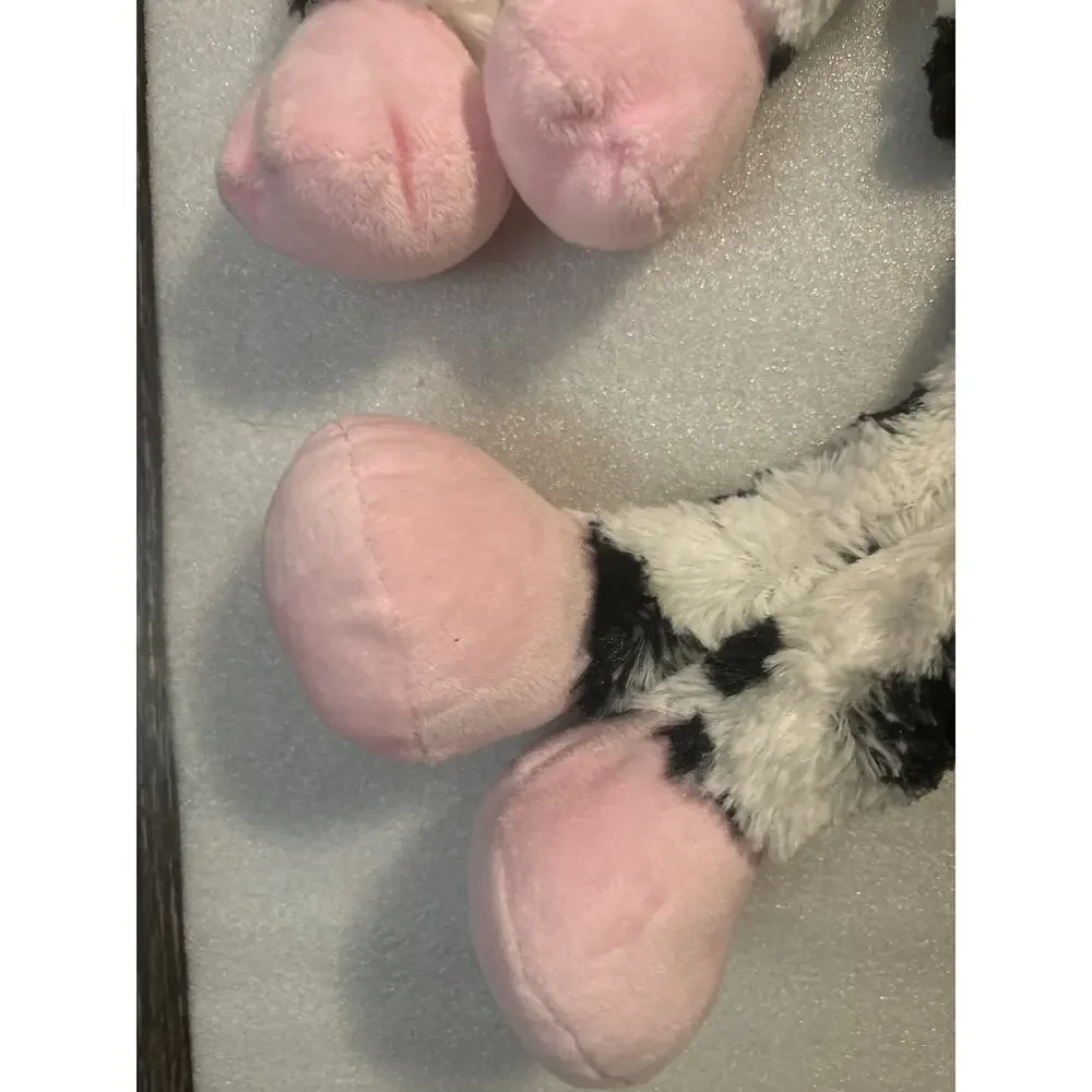 MultiPet Swingin Slevins Black/White Cow Long Arm Dog Toy NEW Stuffed Animal